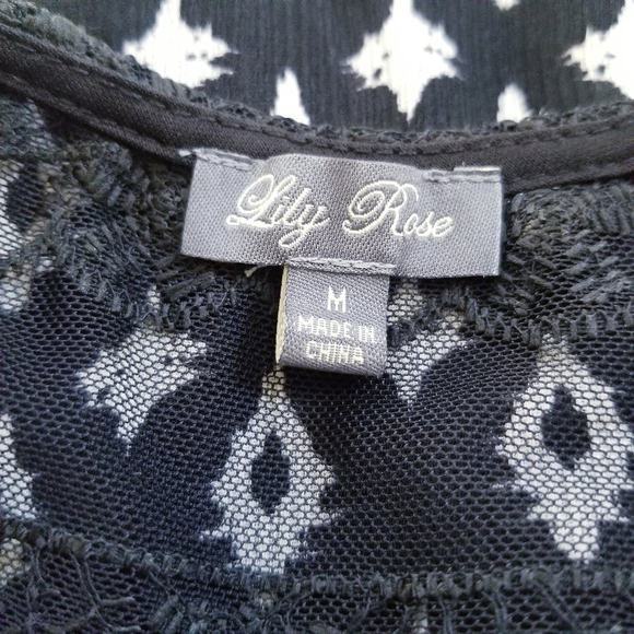 Lily Rose Black and White Tank Size Medium - Picture 3 of 7